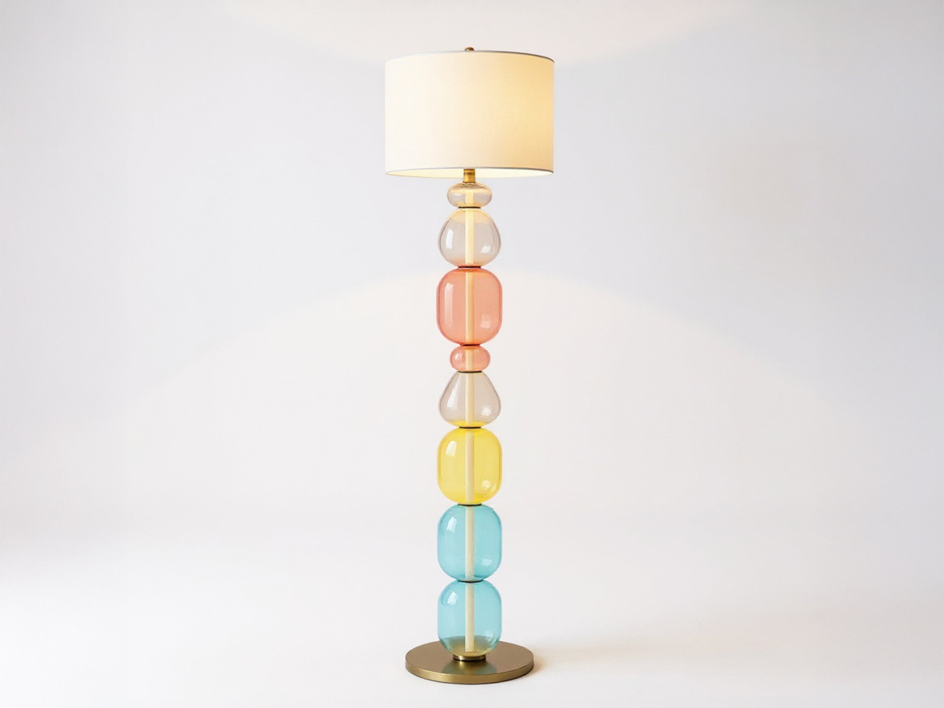 Handcrafted Modern Glass Floor Lamp